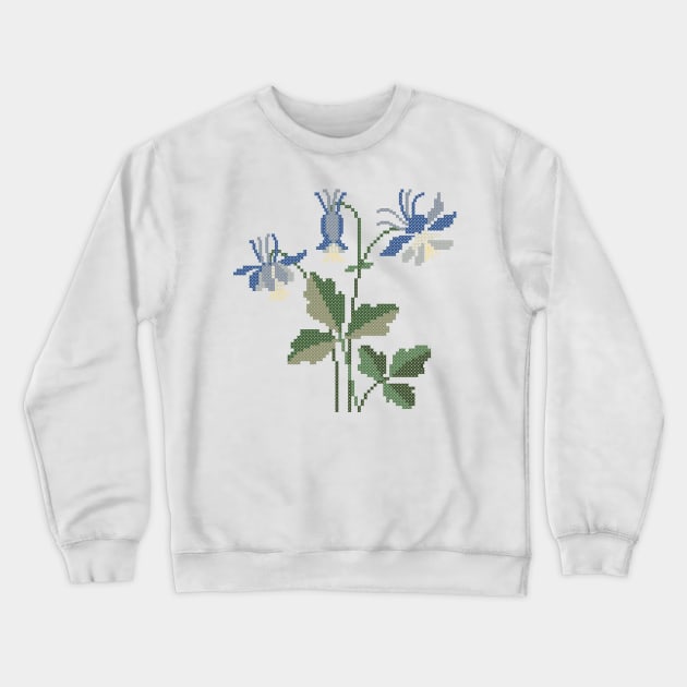 Colorado State Flower Blue Columbine Crewneck Sweatshirt by inotyler